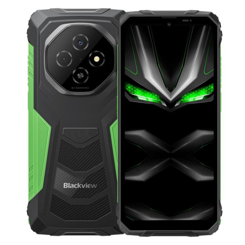 Blackview FORT 1, 4 Go + 128 Go, écran 6,56 pouces, Android 15, processeur Unisoc UMS9230E T615 Octa Core, réseau : 4G, OTG, NFC (vert) SB998G1180-320